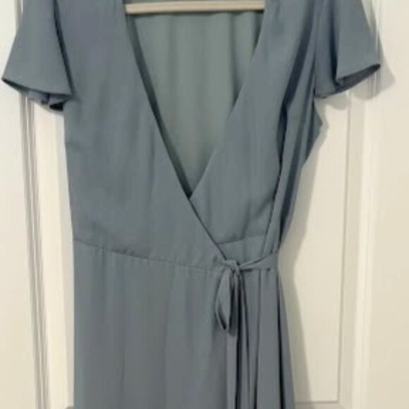 Show Me Your Mumu Maxi Dress – Deep Sage – Wrap Style with sleeves– Size small - Picture 4 of 7